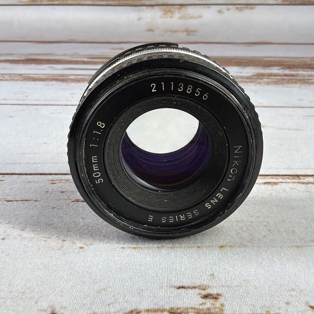 Nikon Series E 50mm f/1.8 MF Prime Lens Vintage Scratched Glass Read
